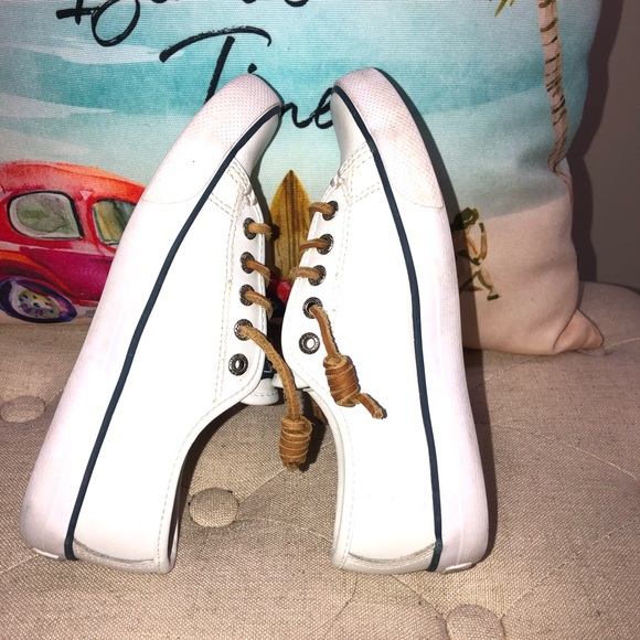 Sperry Top-Sider Seacoast white leather Lace-Up Sneakers Size 13.5 - Picture 8 of 10